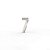 Número "7" de Apartamento em Inox Polido 5cm - Imagem 3