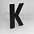 Letra "K" de Acrílico 20cm - Imagem 3