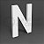 Letra "N" de Acrílico 20cm - Imagem 2