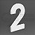 Número "2" de Acrílico 20cm - Imagem 2