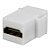Conector Keystone HDMI Fêmea x Fêmea Branco para Tomada de Parede e Painel - Imagem 1