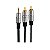 Cabo Auxiliar P2 para RCA 5 Metros | Ligue PC/Notebook em Home Theater, Mesas de Som | Plugs de Metal Sem Chiado - Imagem 1