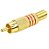 Conector RCA Macho Gold Vermelho + Canal Direito (R) 6mm + Corpo Metálico Blindado - Imagem 1