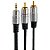 CABO P2 MACHO ESTÉREO X 2 RCA MACHO PLUG METAL 10 METROS - Imagem 1