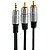 CABO P2 MACHO ESTÉREO X 2 RCA MACHO PLUG METAL 5 METROS - Imagem 1