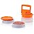 Tupperware Burguer Express Laranja kit 6 peças - Imagem 1