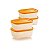 Tupperware Freezer Line 450ml Papaya kit 4 peças - Imagem 1