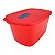 Tupperware Cristalwave Retangular Geração II 2,3 litros Vermelho - Imagem 1