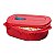 Tupperware Cristalwave Retangular Geração II 1 litro Vermelho - Imagem 1
