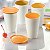 Tupperware Copos Allegra 450ml Laranja e Branco kit 4 peças - Imagem 1