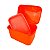 Tupperware Visual Box com Bandeja 4,5 litros laranja Coral - Imagem 4