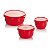 Tupperware Tigela Batedeira kit 3 Peças Vermelho - Imagem 1