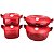 Tupperware Cristal Pop Vermelho Kit 4 peças - Imagem 1