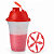 Tupperware Quick Shake II 500ml Vermelho e Coral - Imagem 1