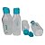 Garrafa Tupperware Eco Tupper Quadrada Plus 1 litro Água kit 4 peças Squeeze - Imagem 3