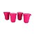 Tupperware Kit Copos Aloha 470ml Rosa 4 peças - Imagem 1