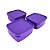 Kit Tupperware Jeitosinho 400ml Roxo 3 peças - Imagem 2