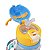 Garrafa Squeeze Alce Infantil com Alça 600ml Azul + Adesivos - Imagem 2
