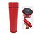 Garrafa Térmica Aço Inox com Termômetro Led 500ml Vermelho Fosco - Imagem 1