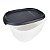 Tupperware Toque + Touch Fresh Oval 540ml Preto Translúcido - Imagem 2