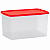 Tupperware Espaçosa 3 litros Vermelha Translúcida - Imagem 1