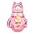 Garrafa Squeeze Infantil com Alça 600ml Urso Rosa + Adesivos - Imagem 1