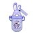 Garrafa Térmica Infantil Aço Inox 350ml Alça Rabbit Roxa - Imagem 1
