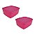 Kit Tupperware Jeitosinho 400ml Rosa Pink Translúcida 2 Peças - Imagem 1