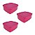 Kit Tupperware Jeitosinho 400ml Rosa Pink Translúcida 3 Peças - Imagem 1