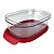 Tupperware Ultra Clear Oval 500ml Transparente e Vermelho - Imagem 2
