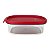 Tupperware Ultra Clear Oval 500ml Transparente e Vermelho - Imagem 3