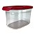 Tupperware Ultra Clear Oval 1 litro Transparente e Vermelho - Imagem 2