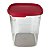 Tupperware Ultra Clear Quadrado 3,6 litros Transparente e Vermelho - Imagem 4