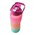 Garrafa de Água 2 litros Squeeze Academia com Alça Verde Laranja Rosa - Imagem 3