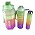 Kit Garrafa de Água Squeeze Sports com Alça Verde Amarelo Roxo 3 peças - Imagem 2