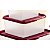 Tupperware Basic Line 1,2 litro Transparente Tampa Marsala - Imagem 1