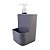 Porta Detergente Dispenser Líquido Esponja Organizador Pia Compact 500ml Chumbo - Imagem 1