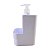 Porta Detergente Dispenser Líquido Esponja Organizador Pia Compact 500ml Branco - Imagem 2