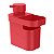 Porta Detergente Dispenser Líquido Esponja Organizador Pia Vermelho - Imagem 1