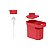 Porta Detergente Dispenser Líquido Esponja Organizador Pia Vermelho - Imagem 2