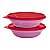 Kit Tupperware Tigela Pragela 450ml Rosa e Vermelho 2 peças - Imagem 1