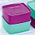 Tupperware Jeitosinho Violeta + Verde Mint 400ml Frases - Imagem 1