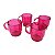 Kit Tupperware Caneca Policarbonato 265ml Rosa 4 peças - Imagem 3