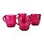 Kit Tupperware Caneca Policarbonato 265ml Rosa 4 peças - Imagem 2