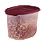 Tupperware Toque + Touch Fresh Oval 1,1 litro Marsala Translúcido - Imagem 1