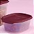 Tupperware Toque + Touch Fresh Oval 540ml Marsala Translúcido - Imagem 2