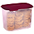 Tupperware Toque + Touch Fresh Retangular 4,4 Litros Marsala Translúcido - Imagem 1