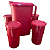 Kit Tupperware Jarra Perfeita 1,8 litro + Copos Colors 350ml Roxo 5 Peças - Imagem 1