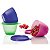 Tupperware Caçulinha 400ml Azul + Verde + Rosa Kit 3 peças - Imagem 1