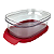 Kit Tupperware Ultra Clear Oval 500ml Transparente e Vermelho 2 peças - Imagem 3